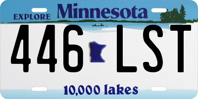 MN license plate 446LST