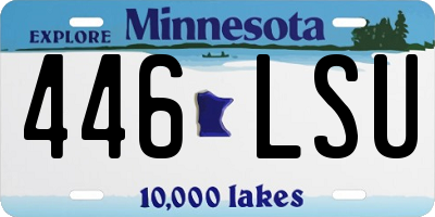MN license plate 446LSU