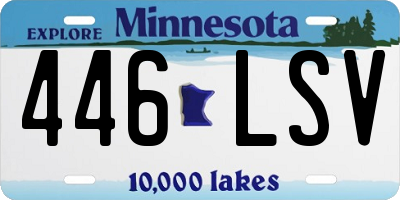 MN license plate 446LSV