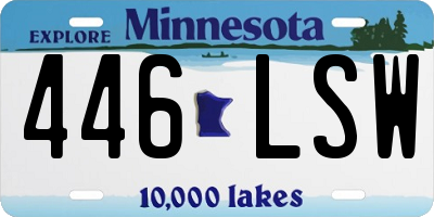 MN license plate 446LSW