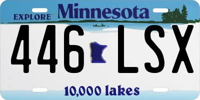 MN license plate 446LSX