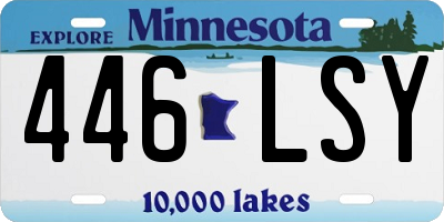 MN license plate 446LSY