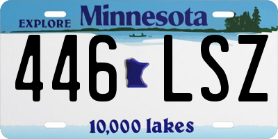 MN license plate 446LSZ
