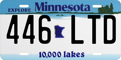 MN license plate 446LTD