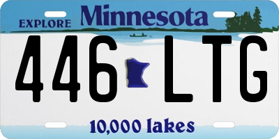 MN license plate 446LTG