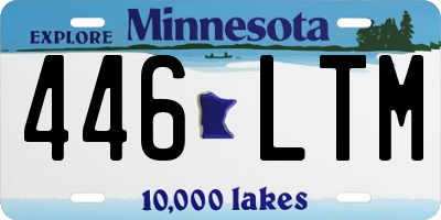 MN license plate 446LTM