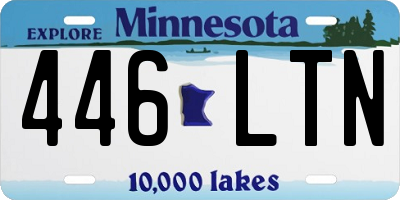 MN license plate 446LTN