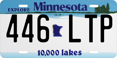 MN license plate 446LTP