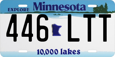 MN license plate 446LTT