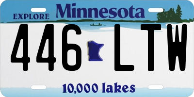 MN license plate 446LTW