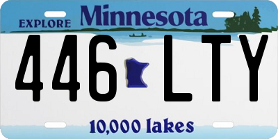 MN license plate 446LTY