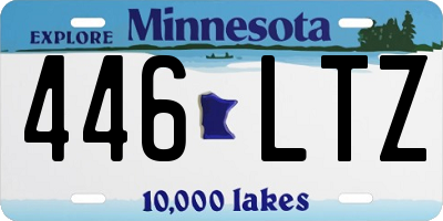 MN license plate 446LTZ