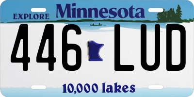 MN license plate 446LUD