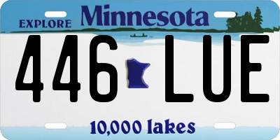 MN license plate 446LUE