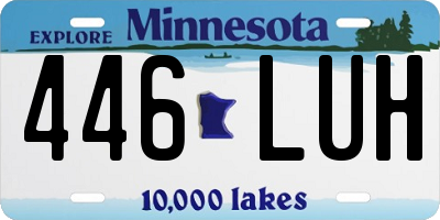 MN license plate 446LUH