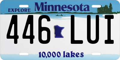MN license plate 446LUI