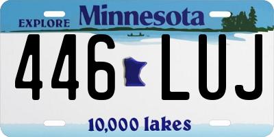 MN license plate 446LUJ