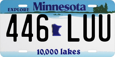 MN license plate 446LUU