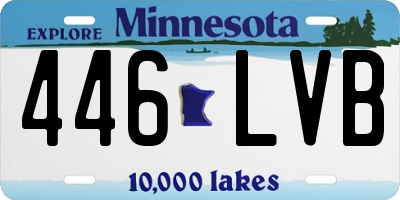 MN license plate 446LVB
