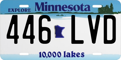 MN license plate 446LVD