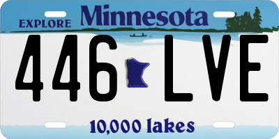 MN license plate 446LVE