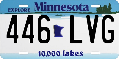 MN license plate 446LVG