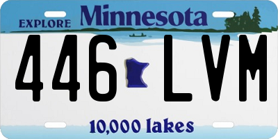 MN license plate 446LVM