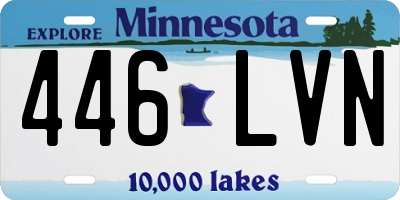 MN license plate 446LVN