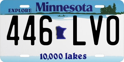 MN license plate 446LVO
