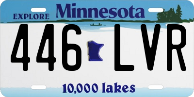 MN license plate 446LVR