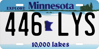 MN license plate 446LYS