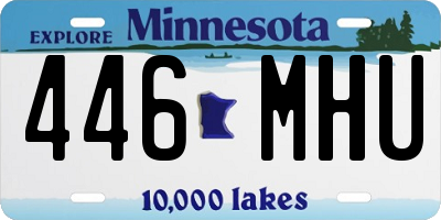 MN license plate 446MHU