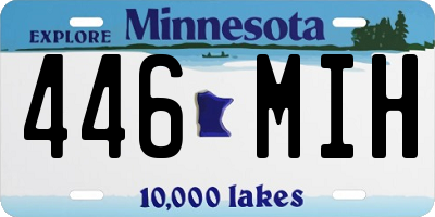 MN license plate 446MIH