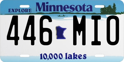 MN license plate 446MIO