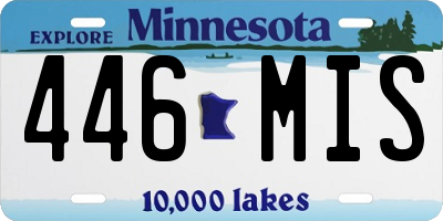 MN license plate 446MIS