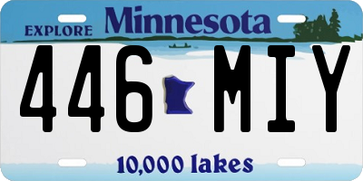 MN license plate 446MIY