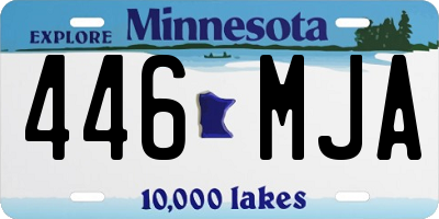 MN license plate 446MJA
