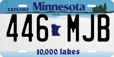 MN license plate 446MJB