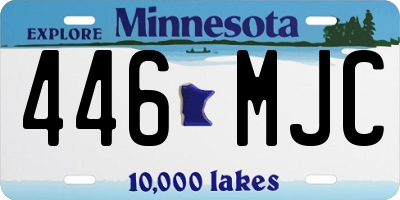 MN license plate 446MJC