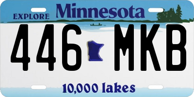 MN license plate 446MKB