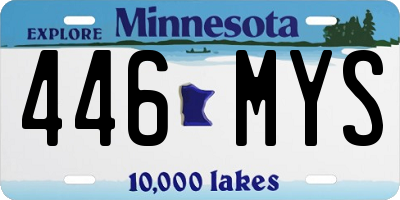 MN license plate 446MYS