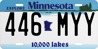 MN license plate 446MYY