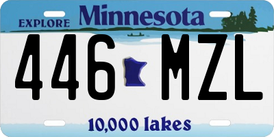 MN license plate 446MZL