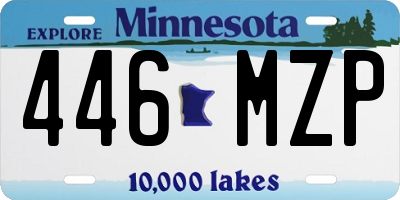 MN license plate 446MZP