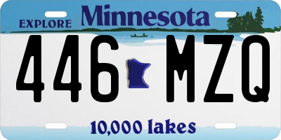 MN license plate 446MZQ