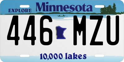 MN license plate 446MZU