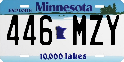 MN license plate 446MZY
