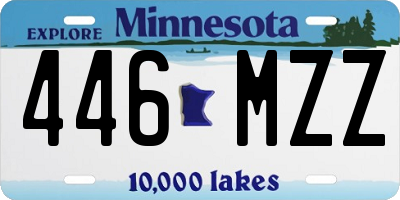 MN license plate 446MZZ