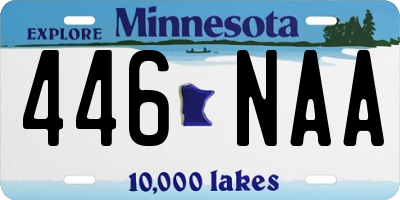 MN license plate 446NAA