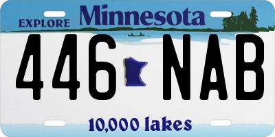 MN license plate 446NAB